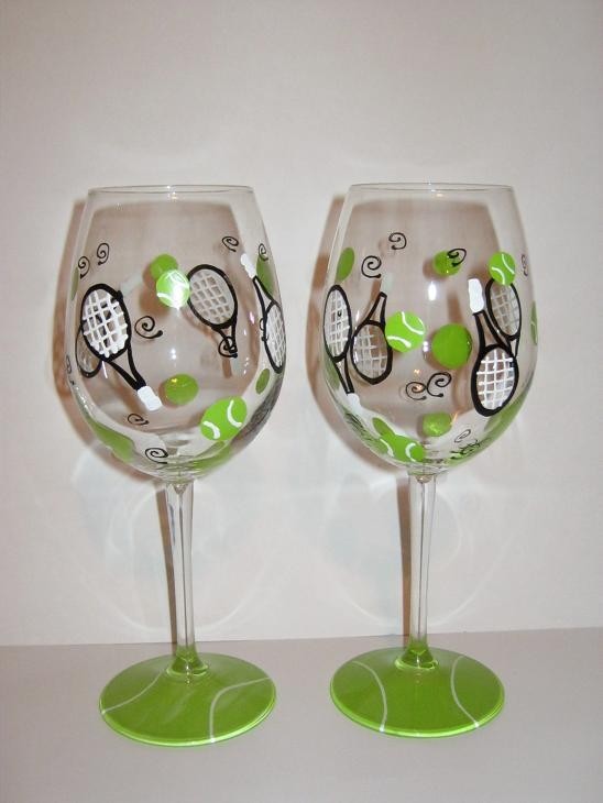 Tennis Wine Glasses