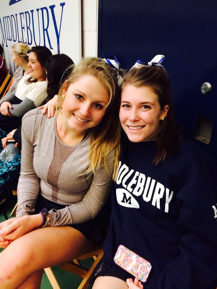 Sadie and Lauren at a Middlebury match last year