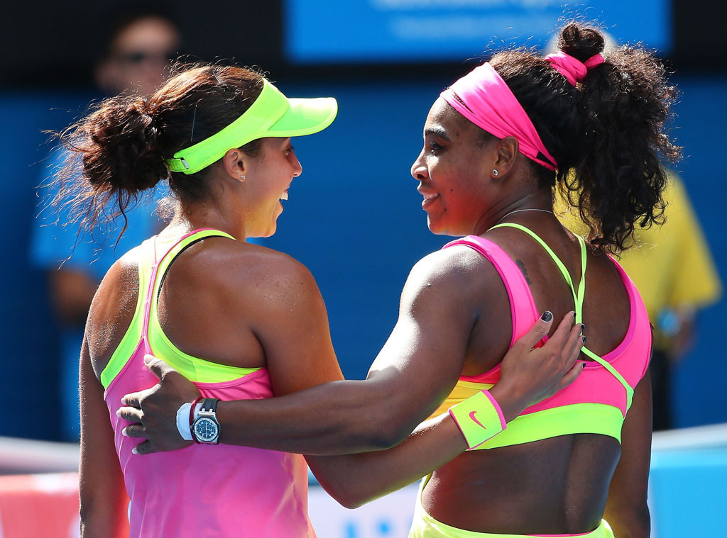 Madison Keys and Serena Williams
